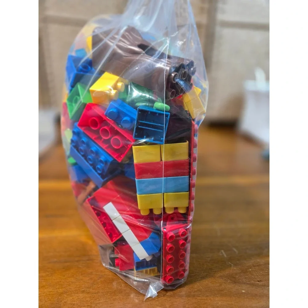 5lb Mixed Brand Building Bricks Blocks Bulk Multicolor Standard Size No Duplo